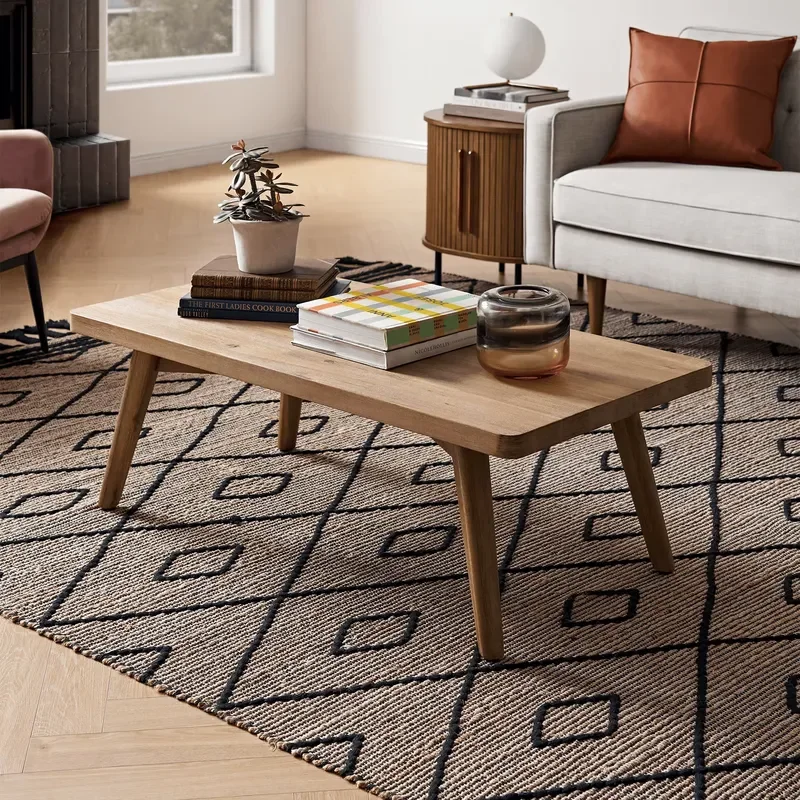 Living Room Furniture Simple Design Nordic Solid Wood Coffee Table Japanese Style Coffee Table Long Furniture