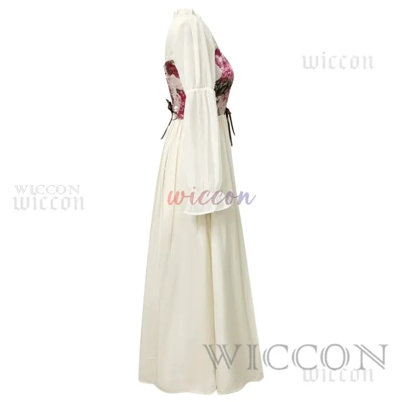 

Женское средневековое платье, викторианские пиратские платья, трапециевидные костюмы феи ведьмы на Хэллоуин, винтажные элегантные элегантные платья эпохи Возрождения с цветочным принтом 3DNUJ7U