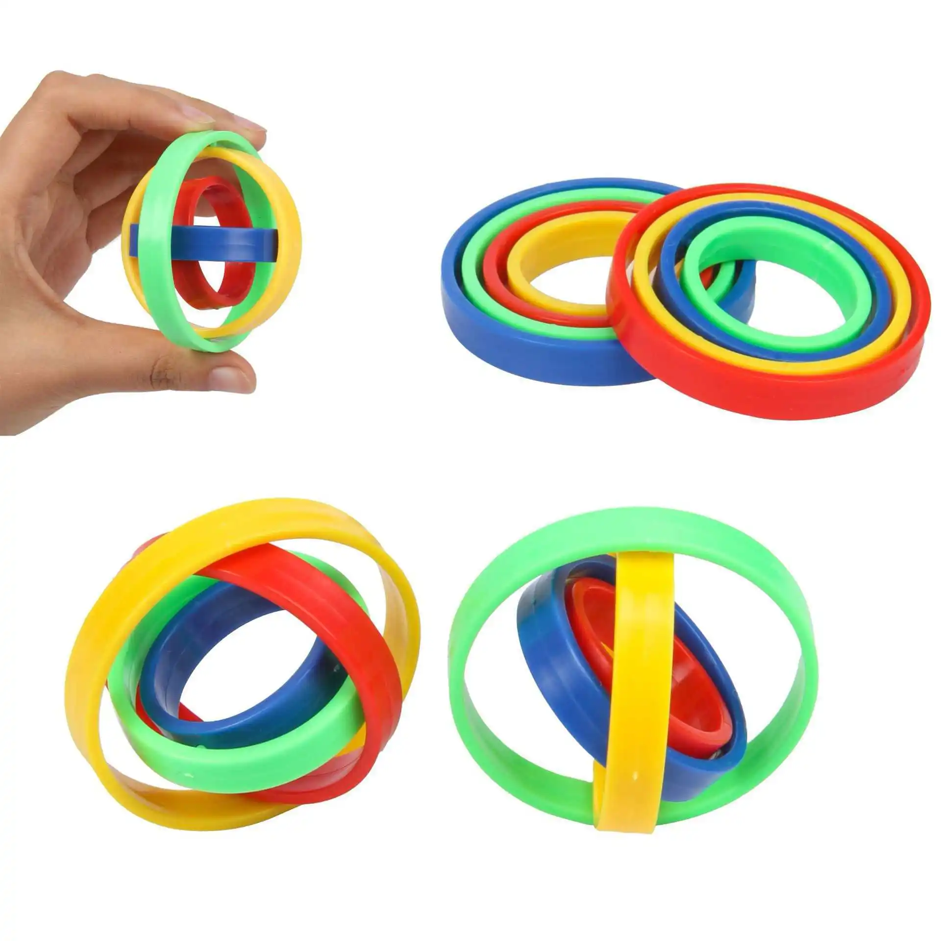 5 pçs infinito flip 3d giroscópio multicamadas girando topo fidget alívio do estresse brinquedos para crianças goodie saco enchimento meia stuffers