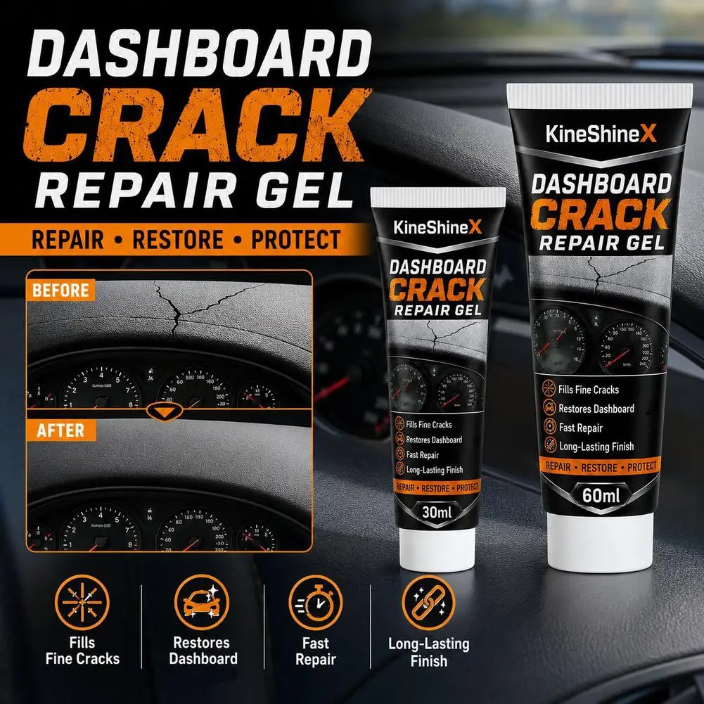 Dashboard Crack Repair Gel 30ml/60ml Car Leather Plastic Filler Fast Restore Console Instrument Panel Scratch Fix Tool