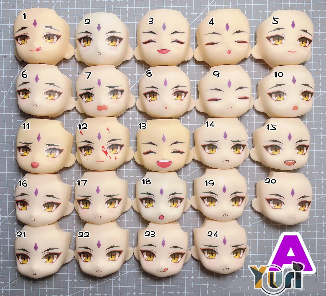 

Yuri Anime Genshin Impact Xiao Handmade OB11 Water Paste Face Alternate Face Expression Game Cosplay C