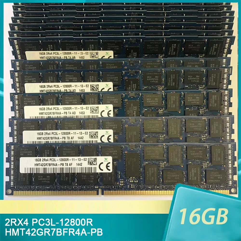 

1 Pcs For SK Hynix RAM 16GB 16G 2RX4 PC3L-12800R HMT42GR7BFR4A-PB DDR3L 1600 Server Memory