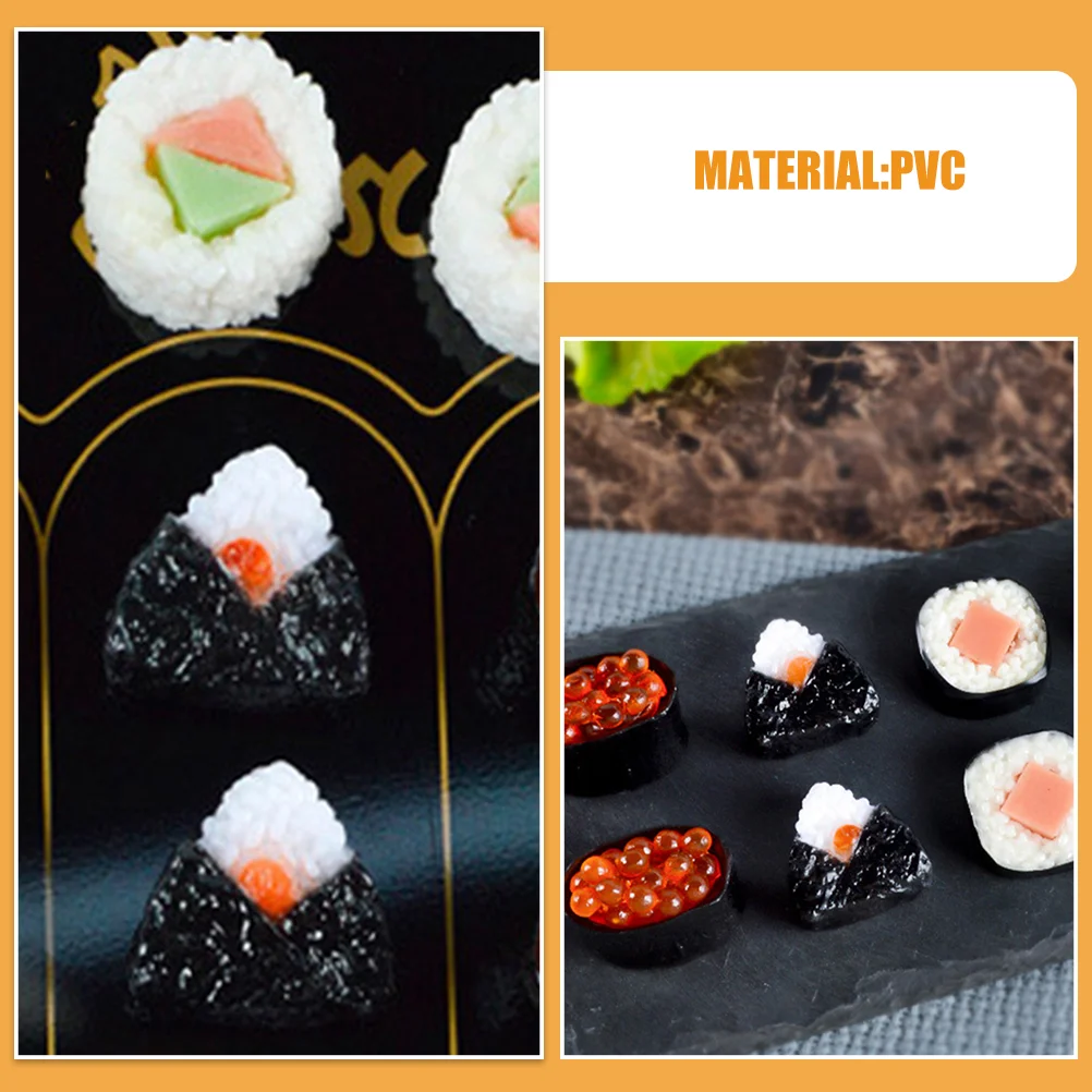 Imitazione Sushi palla di riso giocattolo simulato artificiale cibo giapponese peluche Conure