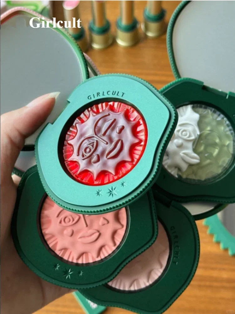 Girlcult Peach Series rubor multiusos en crema en polvo alto brillo iluminar mejillas Maquillaje facial de larga duración