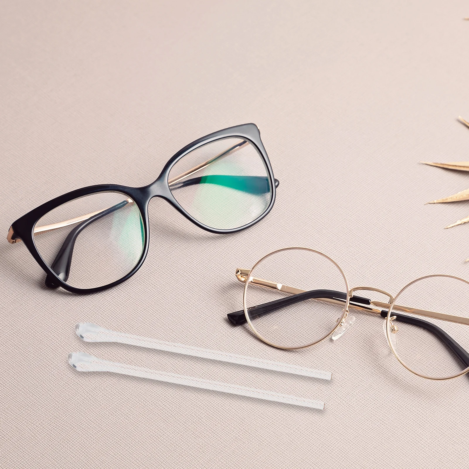 

10pc Eyeglass Temple Tips Replacement Parts Flexible Silicone Ear Hooks Anti-Slip Design For Kids Adults Unisex Eyewear