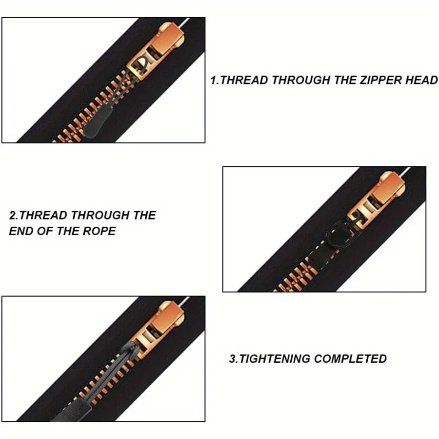 Black Zipper Pulls Replacement, 50PCS/100PCS Set