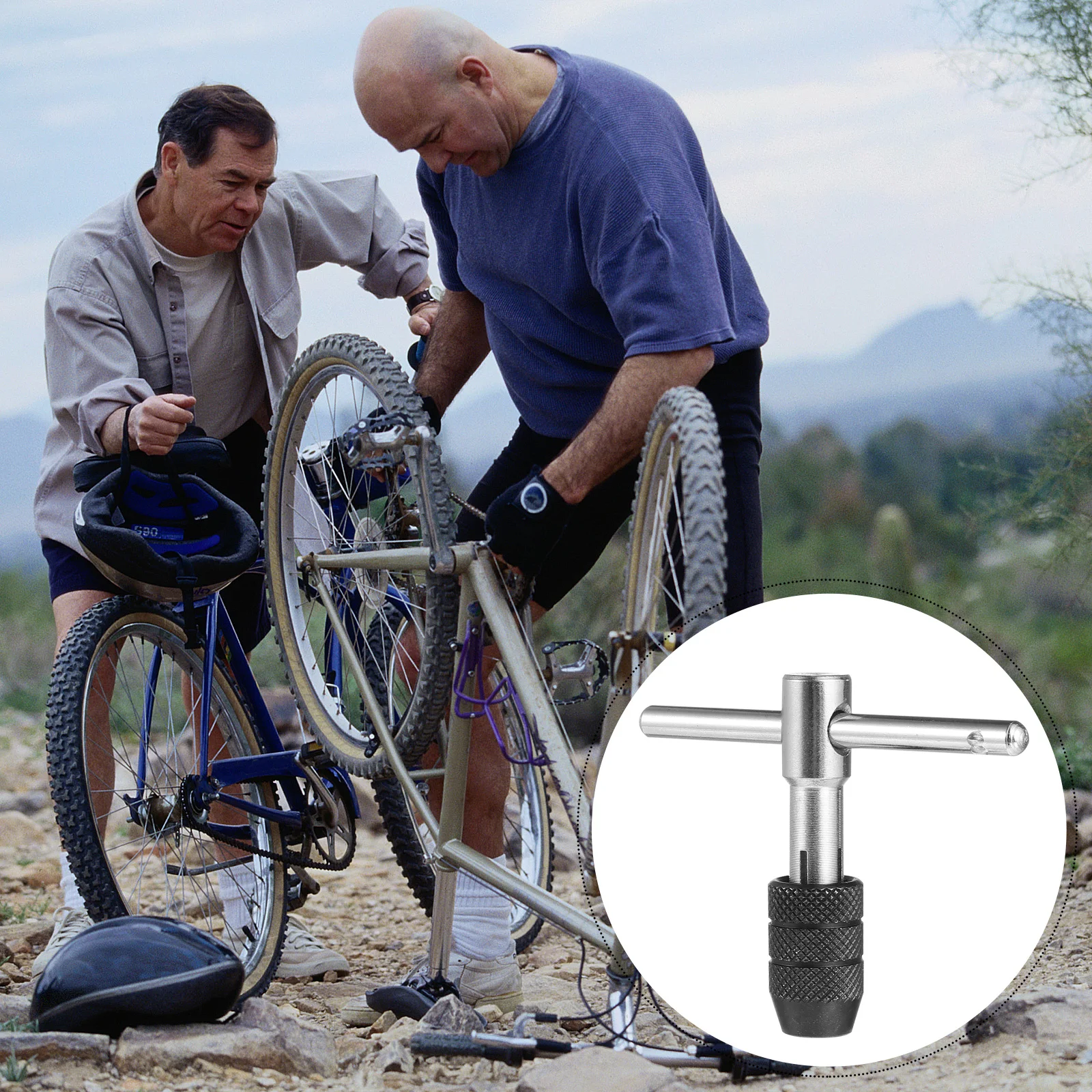 3pcs M6 T-Handle Ratchet Tap Wrench Adjustable Holder Detachable Bar Comfort Grip For Furniture Bike Repair Hand Tool Threading