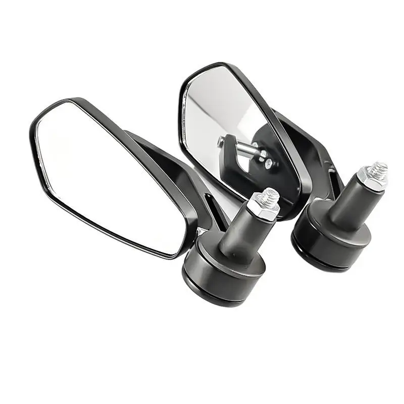 2Pcs Foldable Diamond Bar End Mirror Aluminum Handlebar Rearview Mirror For Motorcycle Electric Scooter