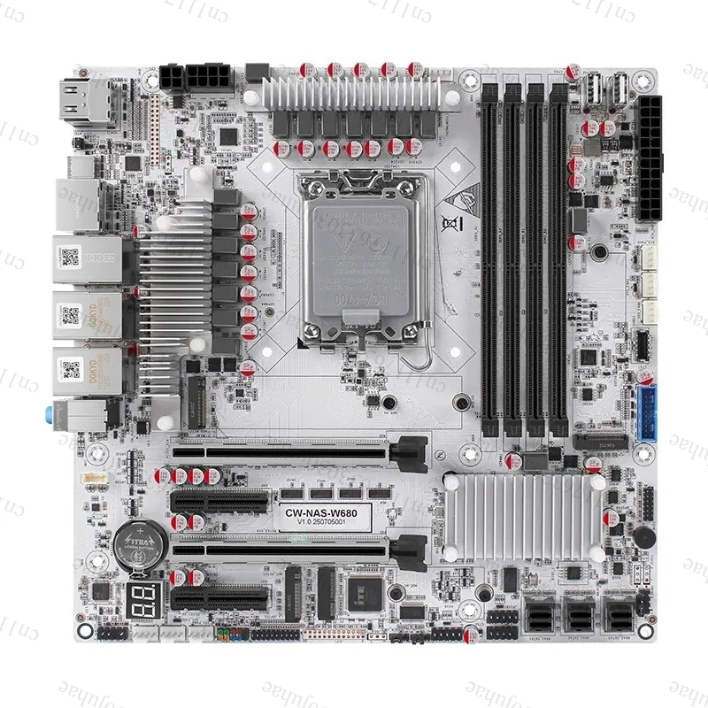 W680 NAS motherboard supports 12 rack server level SATA 4 R5 slots 10G Gigabit Ethernet ports