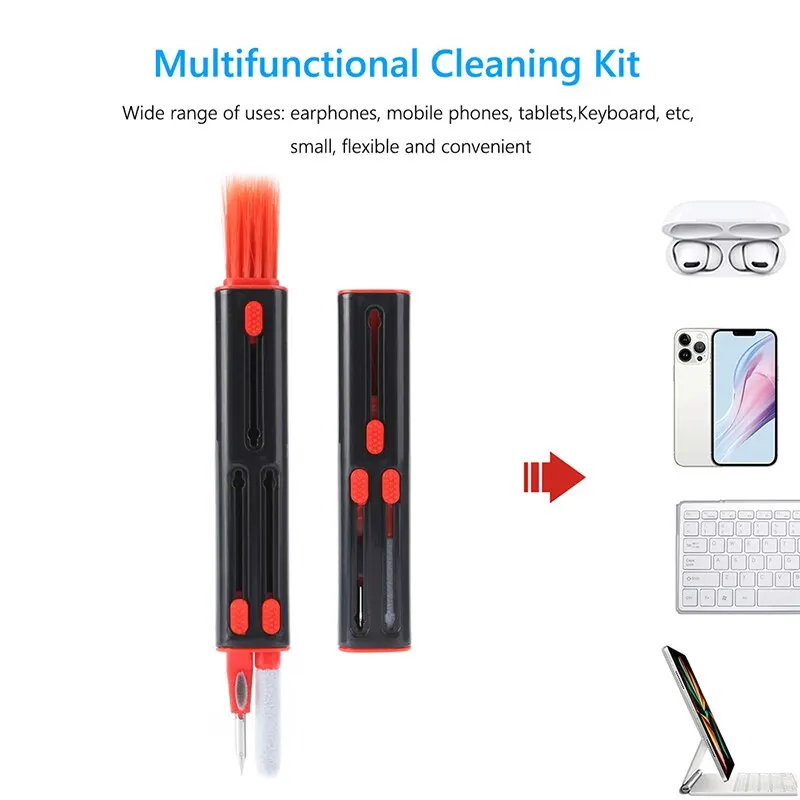 3 in 1 Multi-function Cleaner Kit for Airpods Pro 3 2 1 Headset Cleaning Pen Keyboard Brush Bluetooth Earphones Cleaning Tools