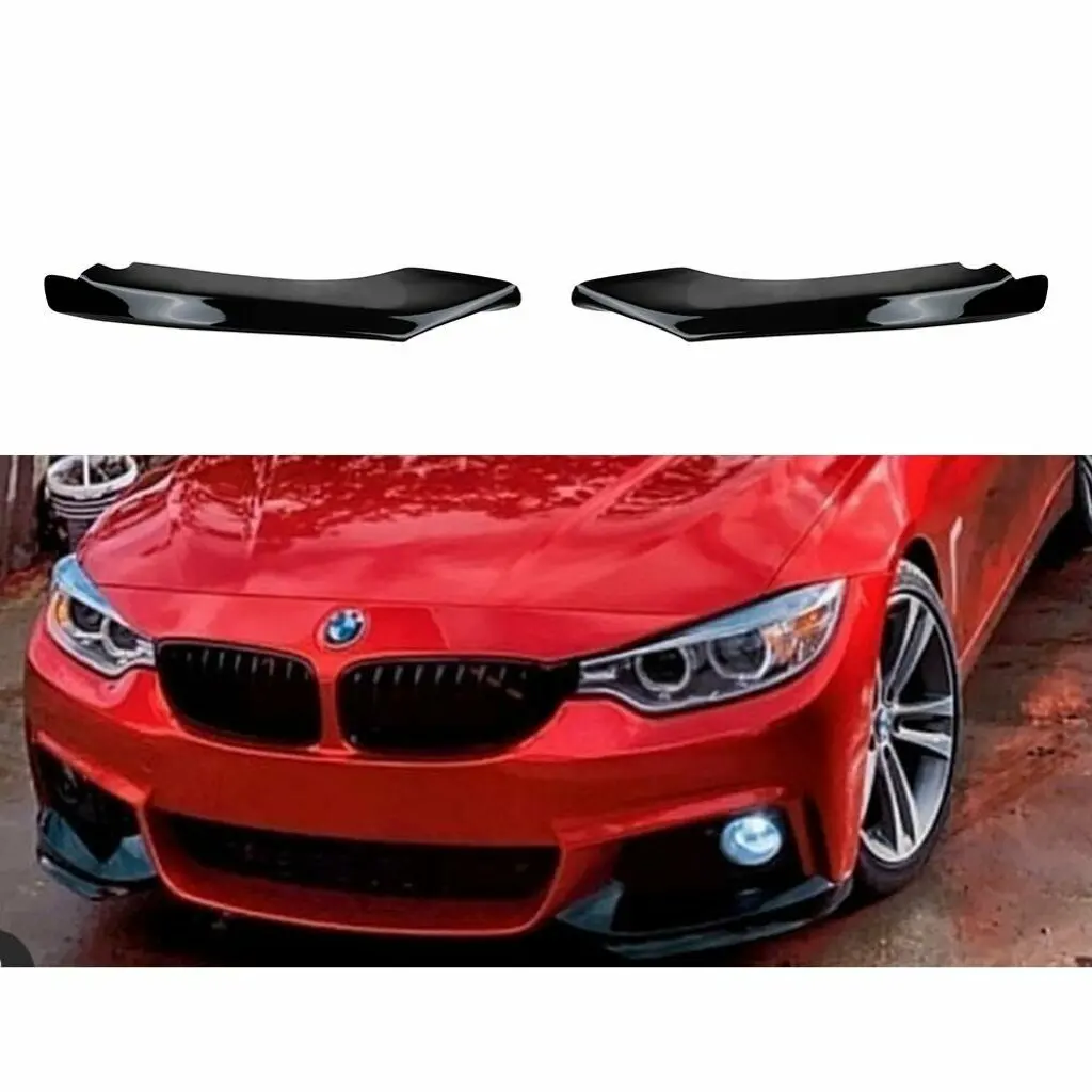 

For Bmw F32 F33 F36 M4 435i M-Tech Style Front Bumper Lip Splitter Flap ABS Pastic 2012-2020