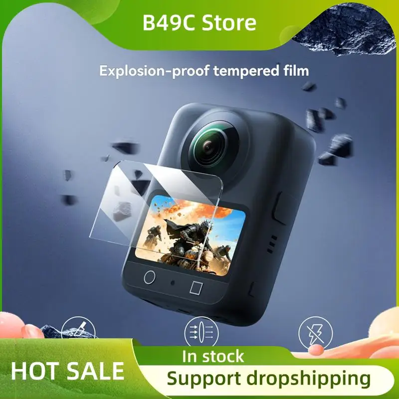 

B49C For DJI OSMO 360 HD Tempered Glass Flim Photographic Camera Screen Anti-Scratch Protective Film For DJI OSMO 360
