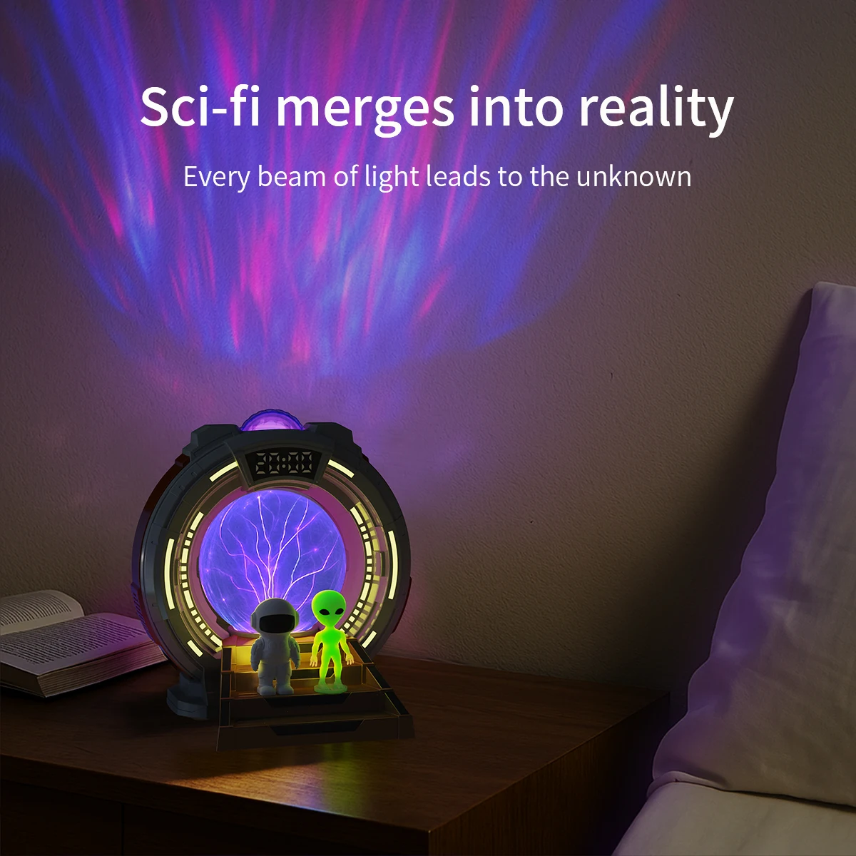 ستارجيت/لاندر/رائد الفضاء كشاف ضوء LED جو ضوء الليل هدية عيد ميلاد سمّاعات بلوتوث ، لغرفة الخيال العلمي ديكور الحفلات #4