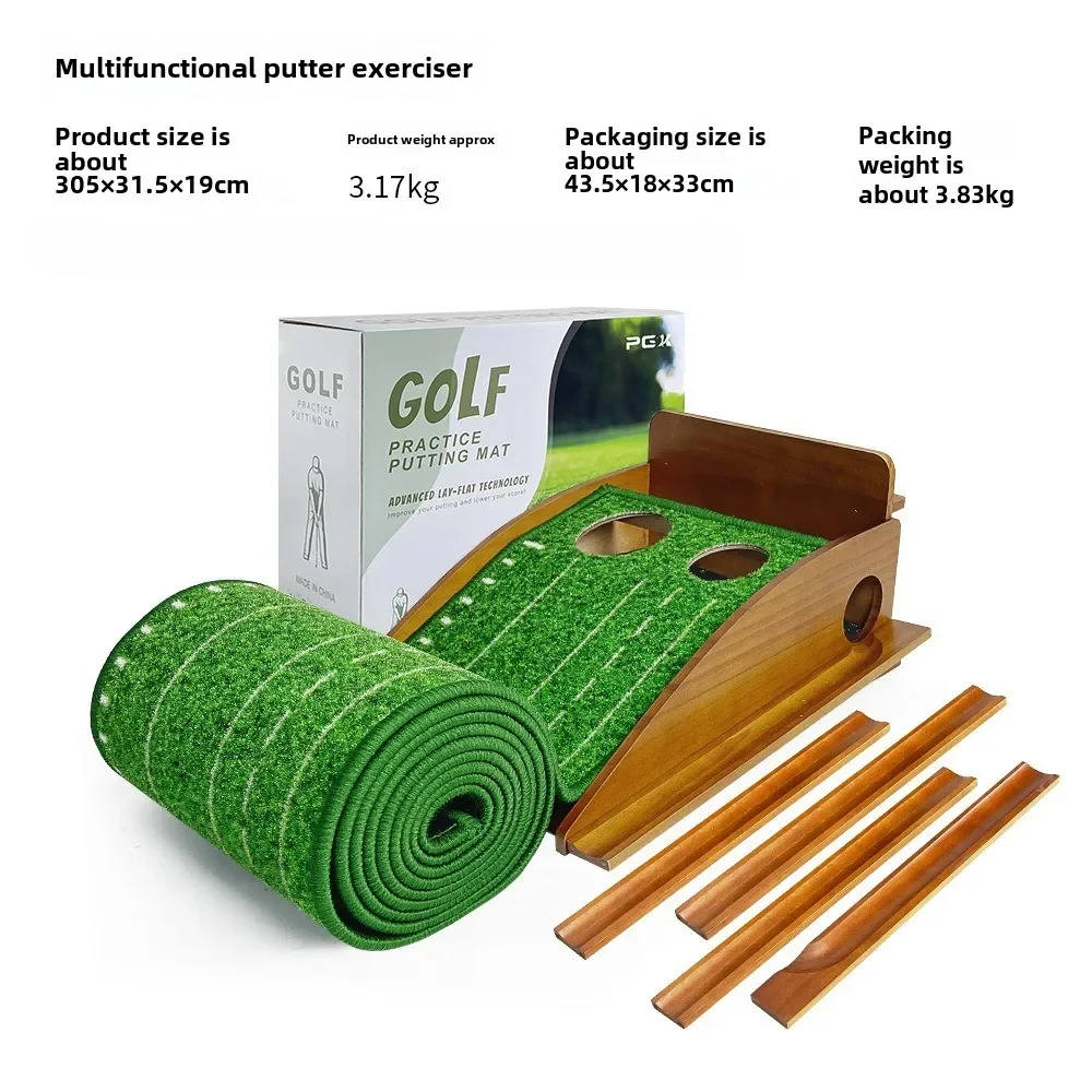 

Indoor Golf Putting Mat Easy Assembly,andCompact Design-Ideal Gift for Golf Enthusiasts and Perfect for Home and Office Practice