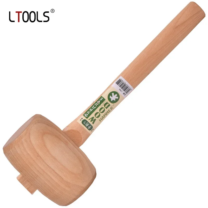 Wooden Hammer Mallet Quality Solid Beech Hammer Carpenter Wood Carving Mallet Smooth Surface Leathercraft and Woodworking Tool