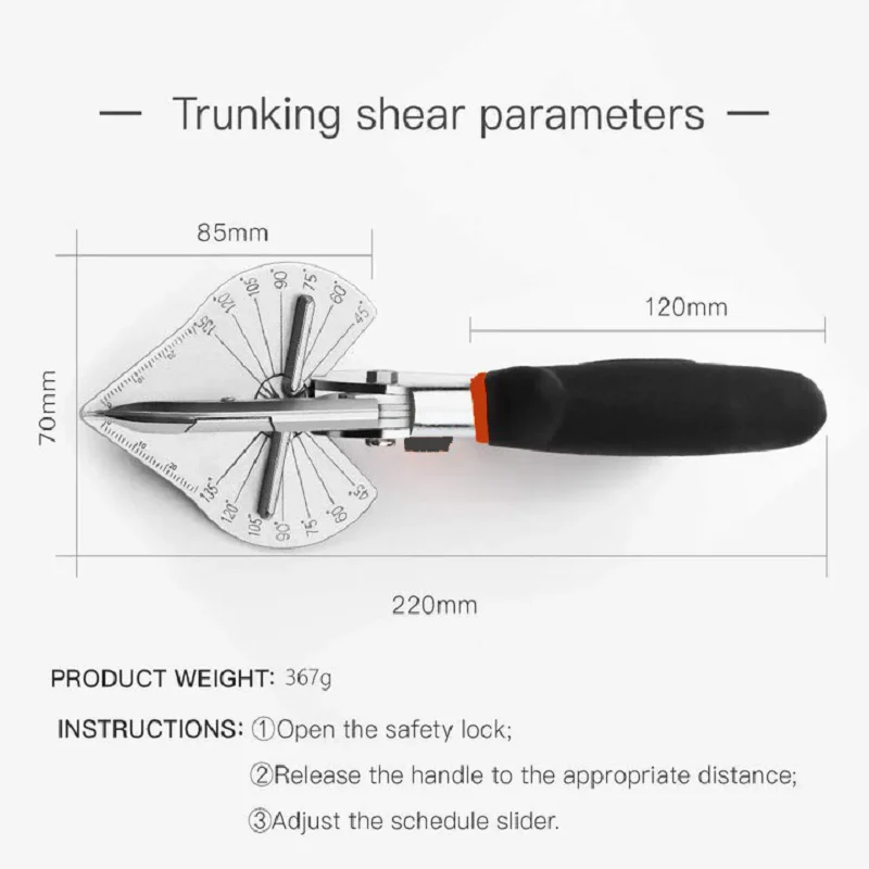 Angle Shear 45-120 Degree Miter Cutter Hand Shear Multifunctional PVC PE Plastic Pipe Scissors For Housework home decor Plumbing image 6