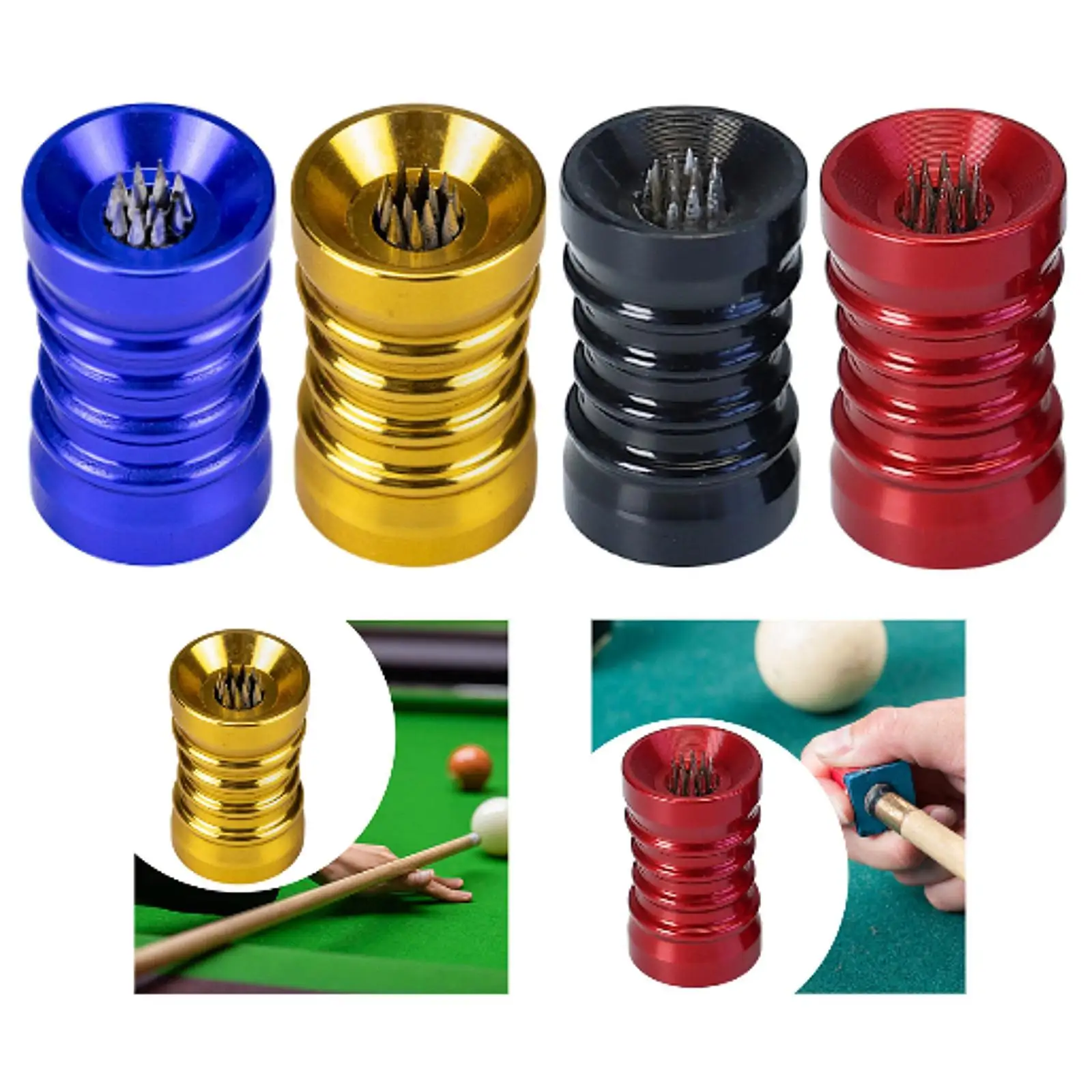

Multifunctional Snooker Pool Cue Tip Shaper Metal Cue Tip Repair Tool Cue Accessory for Billiard Club Game Use