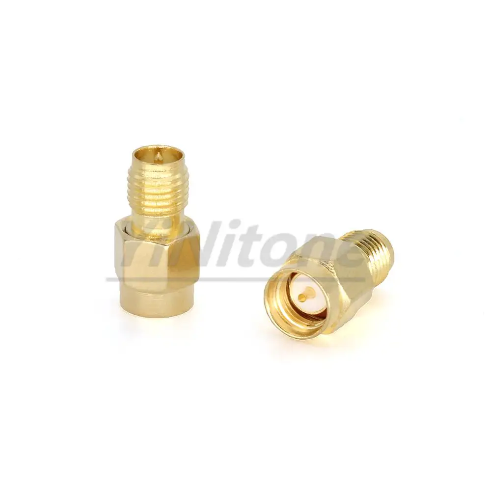 RP SMA Jack Straight RF Adapter 50 Ohm up to 18Ghz SMA Connector Male Plug To RP-SMA Female Connector