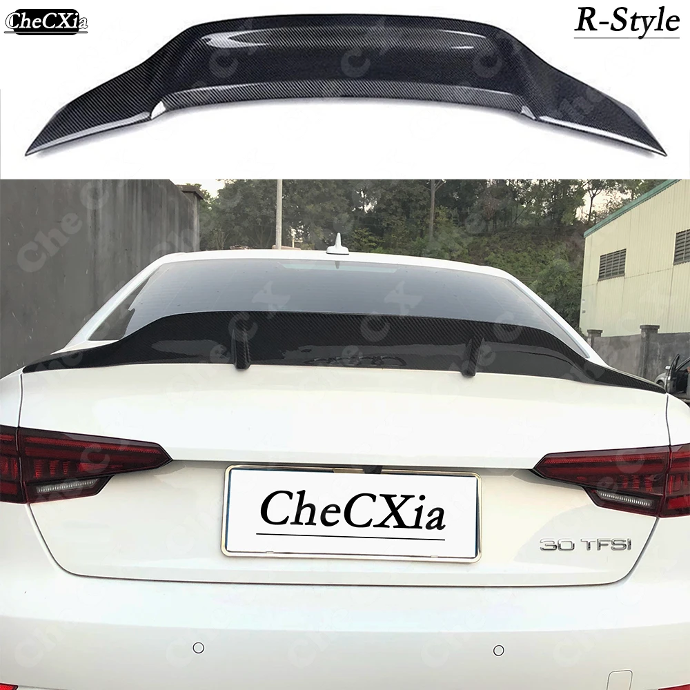 

For Audi A4 S4 RS4 B9 B9.5 100% Real Carbon Fiber Highquality Rear Spoiler Coupe 2017 2018 19 20 21 22 23 2024 Trunk Lid R Styl