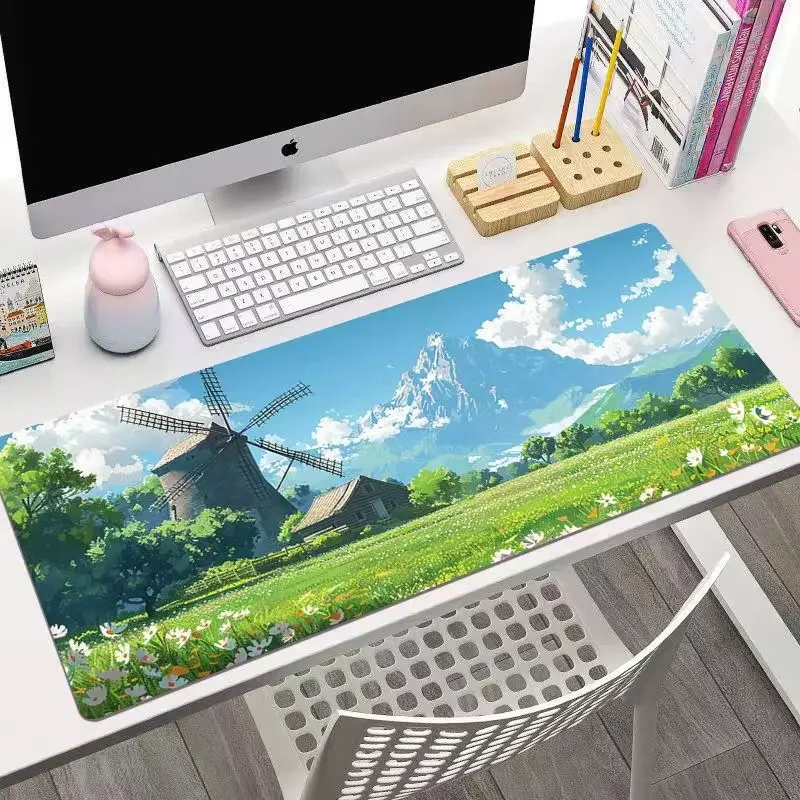 

Landscape animation large multi-size game mouse pad table mat Luxury non-slip washable suitable for office laptop PC desktop mat