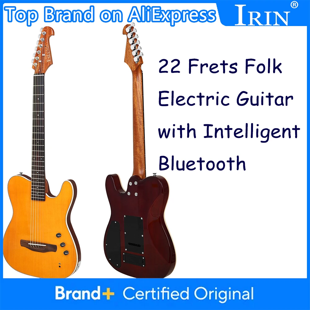 

Акустическая-электрическая гитара IRIN | 22-ладовая полная однотонная | Интеллектуальный двойной режим Bluetooth для игры в народном электрогитаре