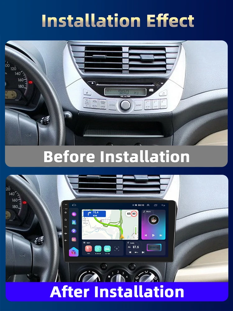 Podofo 4G CarPlay راديو أندرويد لسوزوكي ألتو 2009-2017 نظام السيارة الذكي 2din نظام تحديد المواقع ستيريو رئيس وحدة RDS مشغل وسائط متعددة #2
