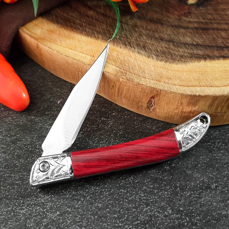 Folding Knife Slicing Meat Paring Fruit Boning Knife Fish Fillet Kitchen Knives Hand Forge Plastic Handle Utility Folding Knives