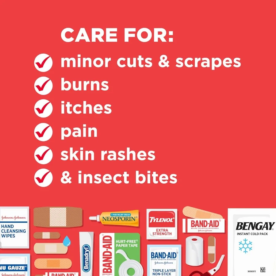 AllPurpose Portable Compact First Aid Kit for Minor Cuts Scrapes Sprains Burns Ideal for Home Car Travel Camping Outdoor Emerge