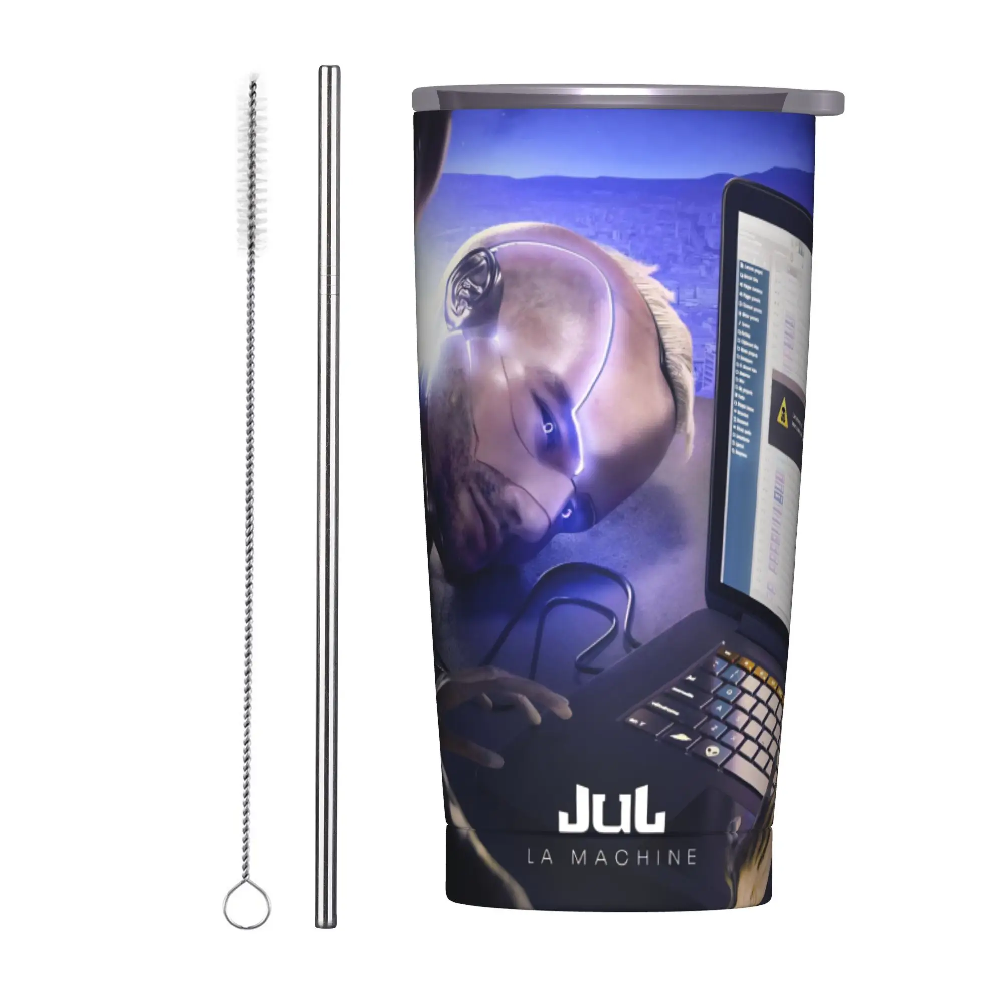 Stainless Steel Tumbler Rapper Singer Jul Sign Thermal Cups  Leakproof Cold Drink Mugs Cup Travel Water Bottle