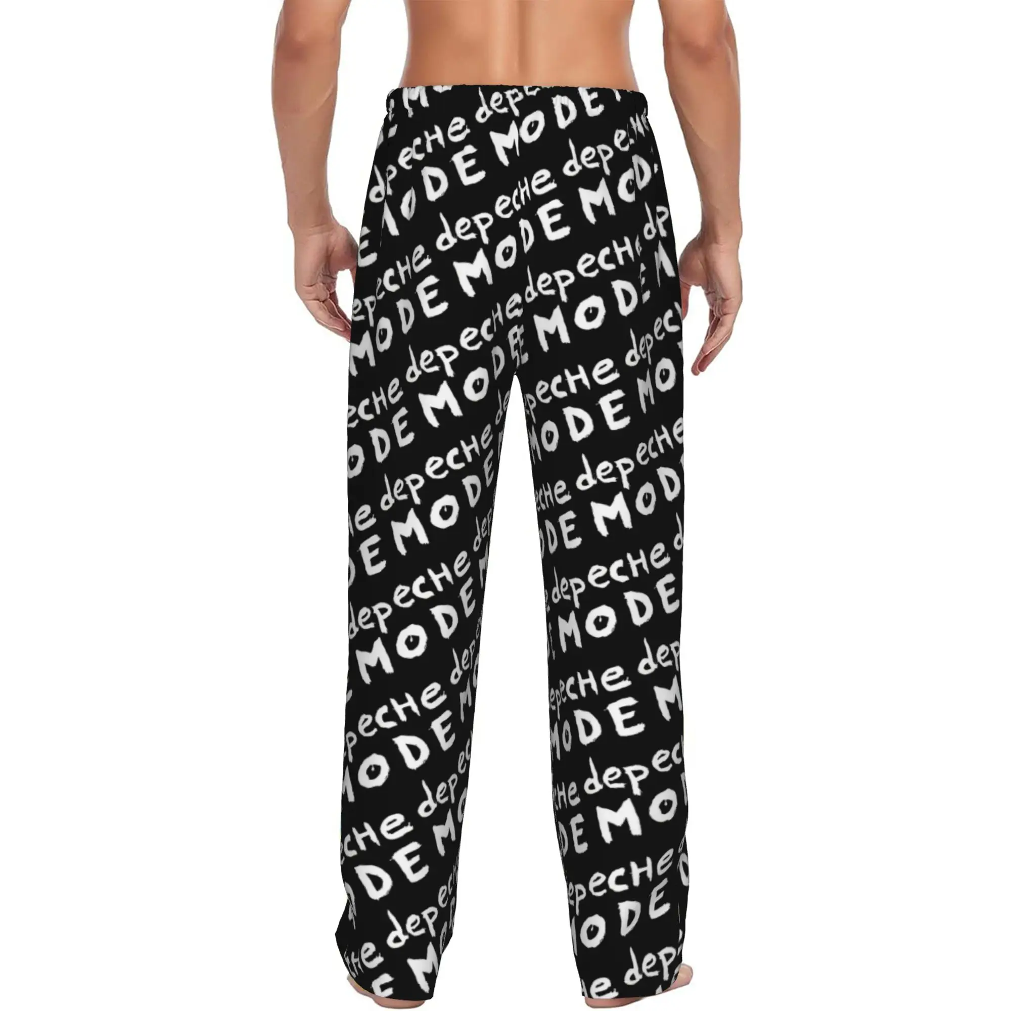 Custom  Depeches Cool Mode Pajama Pants for Men Music Sleepwear Lounge Sleep Bottoms Stretch with Pockets view 3