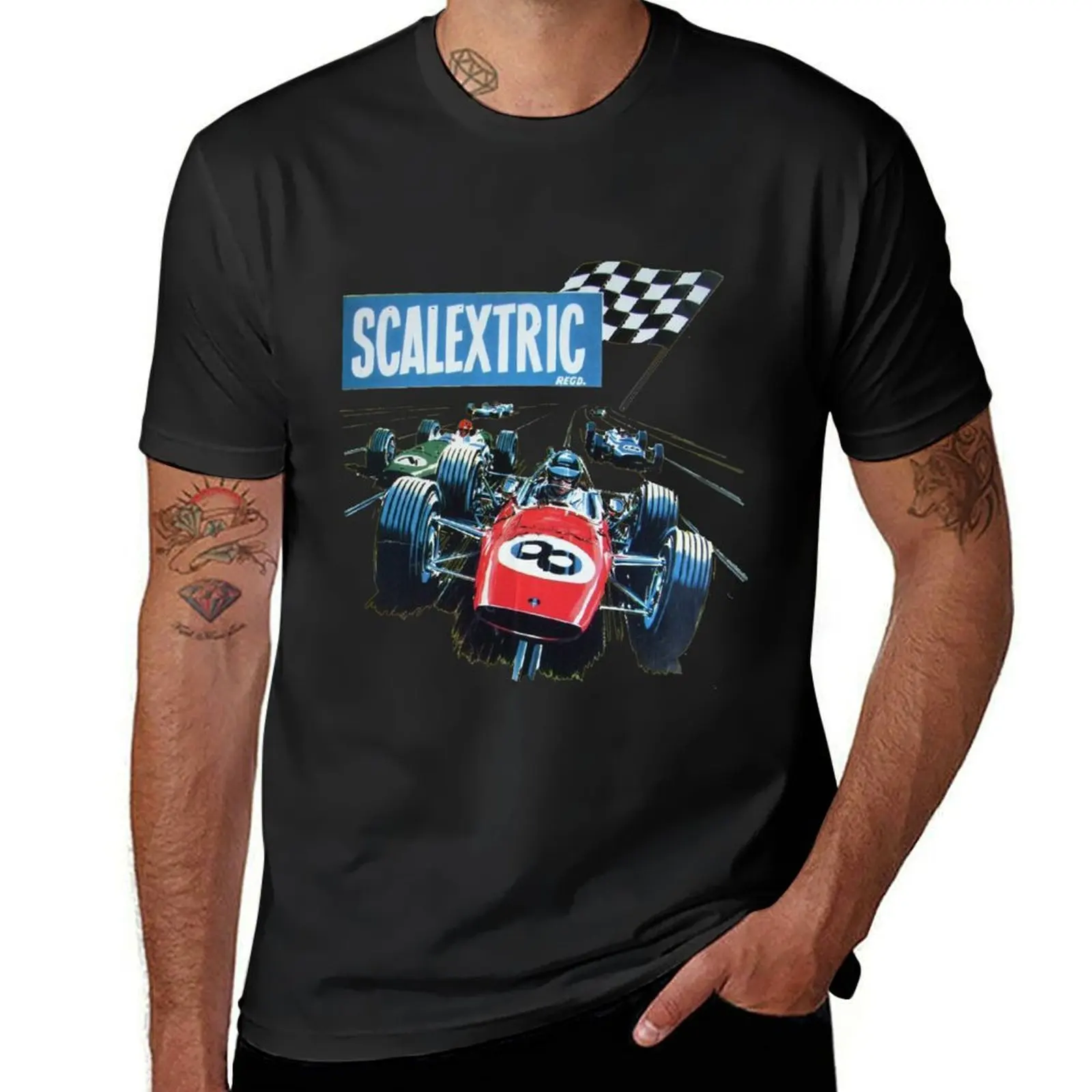 

Scalextric T-Shirt animal prinfor boys sports fans oversized graphics designer t shirt men