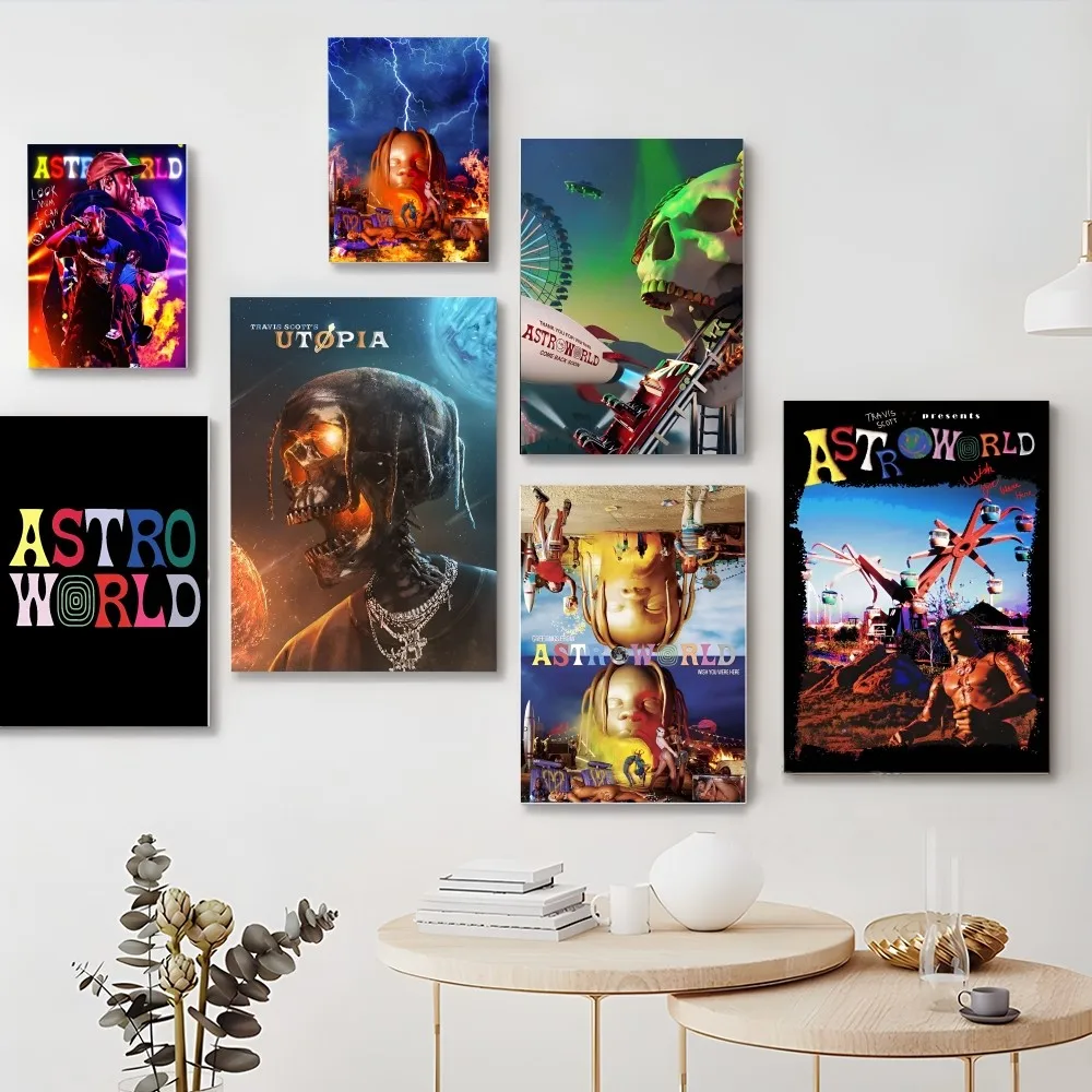 Travis Scott Rodeo Astroworld Classic Movie Posters Vintage Room Bar Cafe Decor Nordic Home Decor