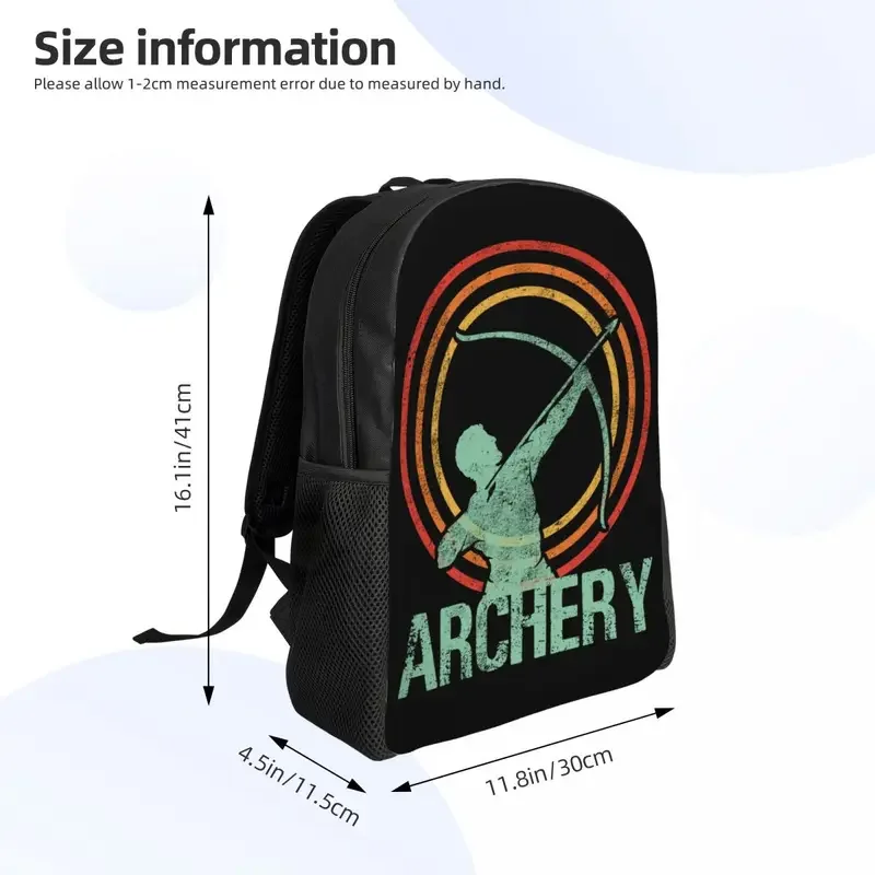 Personalizado Retro Archery Seta Bow Mochilas, Vintage, Escola, Faculdade, Sacos de Viagem, Homens, Mulheres Bookbag, Fits 15 "Laptop