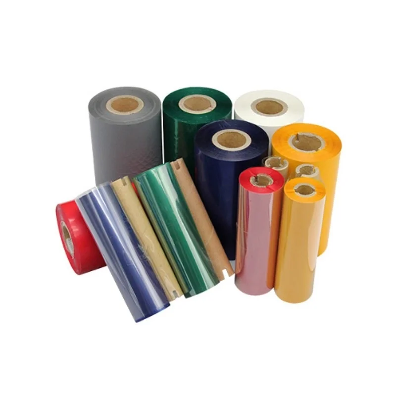 12.7mm Dual Core Printer Ink Ribbon 110mmX70m Red/Yellow/Blue/Green/White/Black Zebra Printer Wax/Mixture/Resin Ribbon Roll 1/2