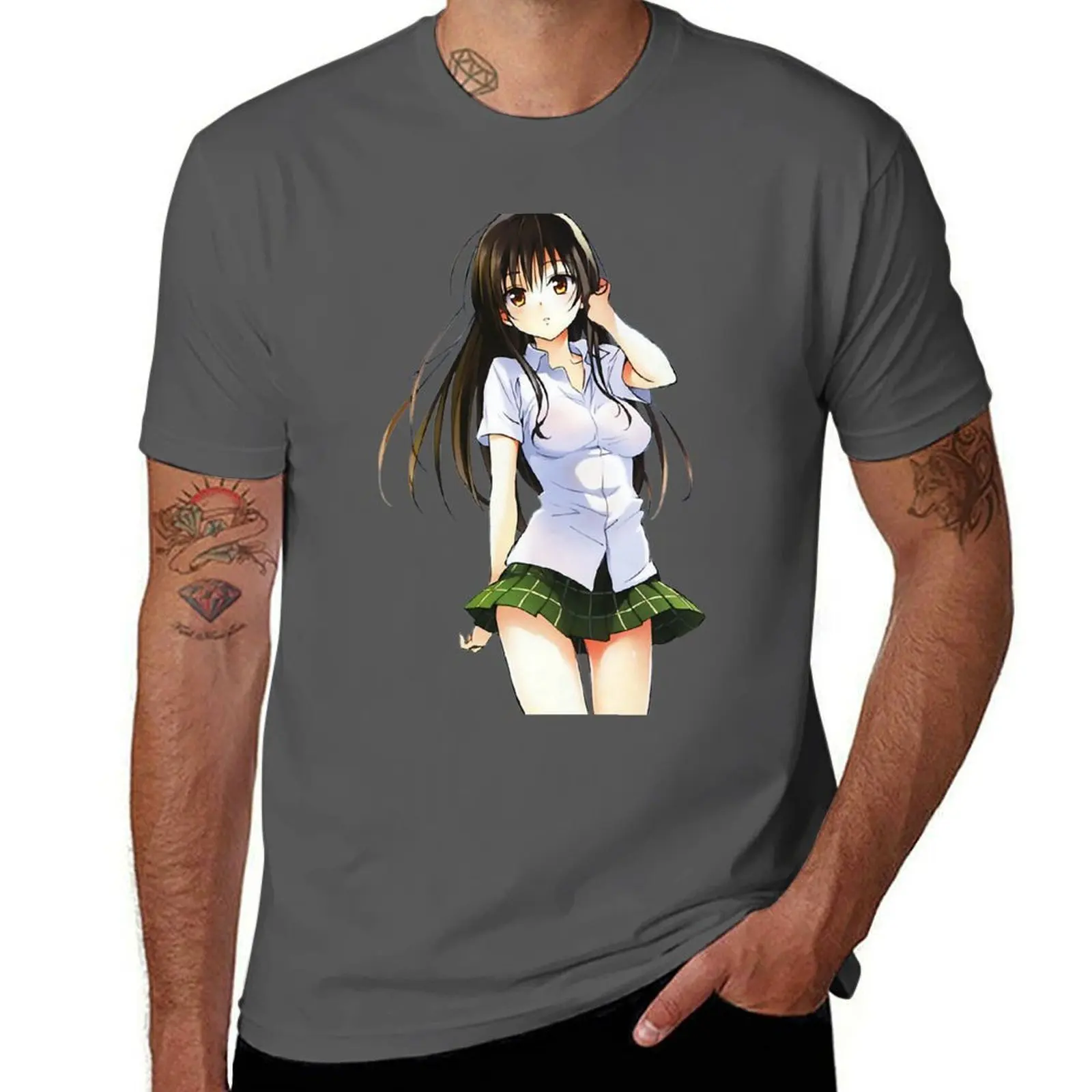 

Yui Kotegawa school T-Shirt t shirts with prints t shirts for man pack cotton T-Shirt