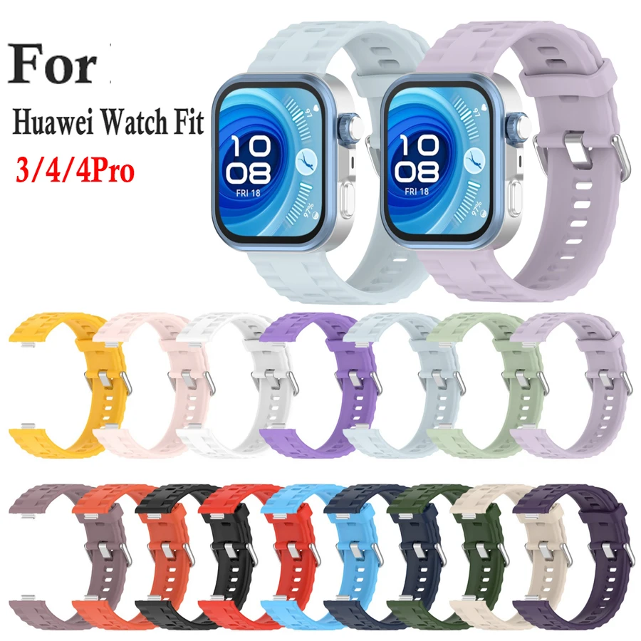 

Силиконовый ремешок 3D Wave для часов Huawei Watch Fit 3/4/4 Pro, сменный спортивный ремешок для часов Huawei Watch Fit 3 4 Band