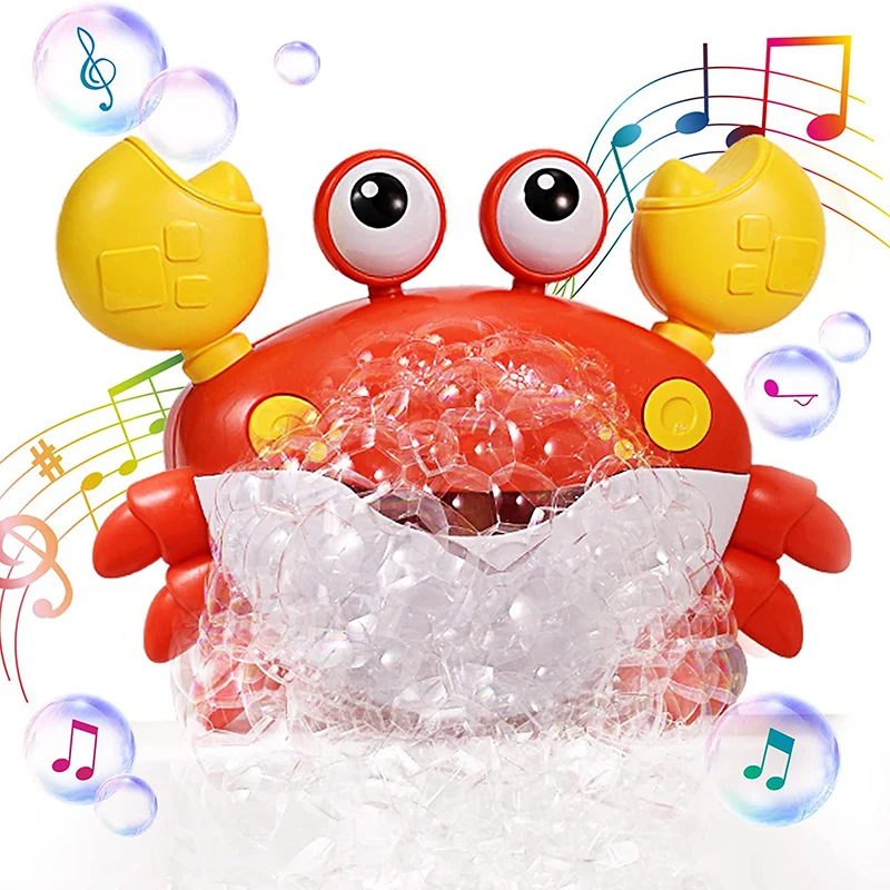 Bubble Crab Bath Toys Automatic Bubble Maker Baby Bath Toys for Toddlers Bubble Bathtub Toys with Music Machine for Kids