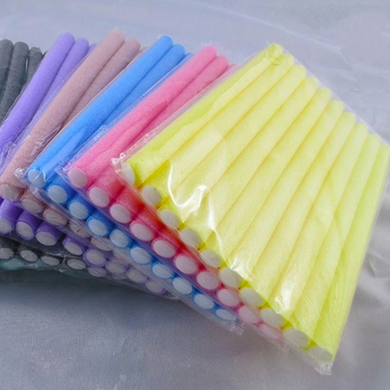 10pcs/pack New Arrivals Soft Foam Bendy Twist Curler Sticks DIY Hair Design Maker Curl Roller Tool zkh89