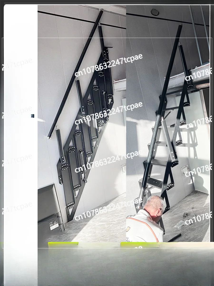 

Loft Engineering Room Outdoor Loft Duplex Against The Wall Home Folding Stairs Indoor Garage Apartment Wall