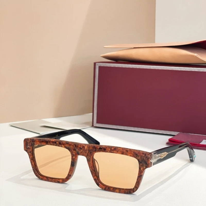 LARAMIE Sunglasses Thick Acetate Square Fashion Popular Women Sunglasses Men Vintage Retro Outdoor Eyewear Shades High Quality