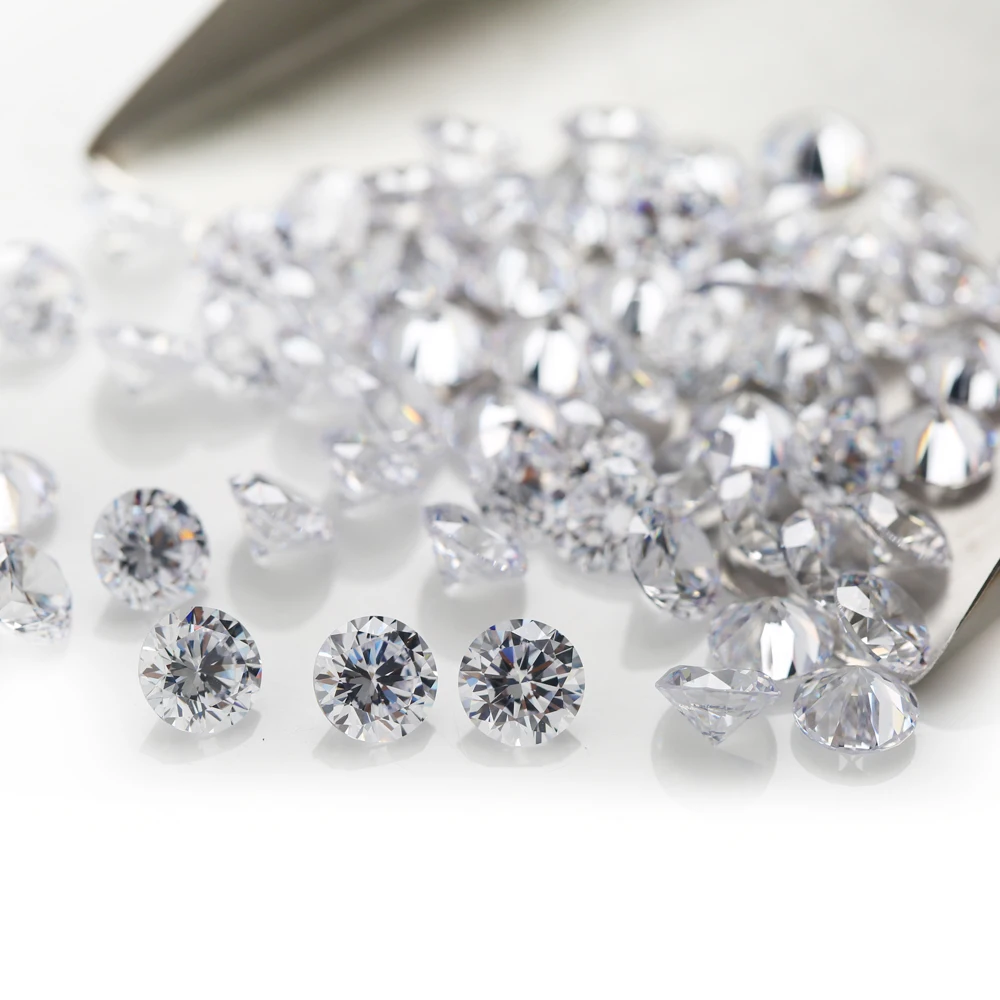 5000pcs 1A 0.8~3.0mm Round Cut White Loose Cubic Zirconia Stones Bead zircon