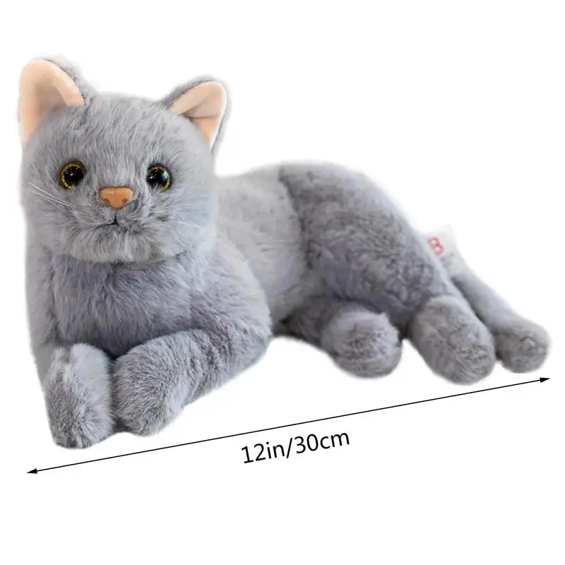 Stuffed Cats Plush Toy 30cm Simulation Animal Cat Pet Toys Home Decor Birthday Gifts for Kids