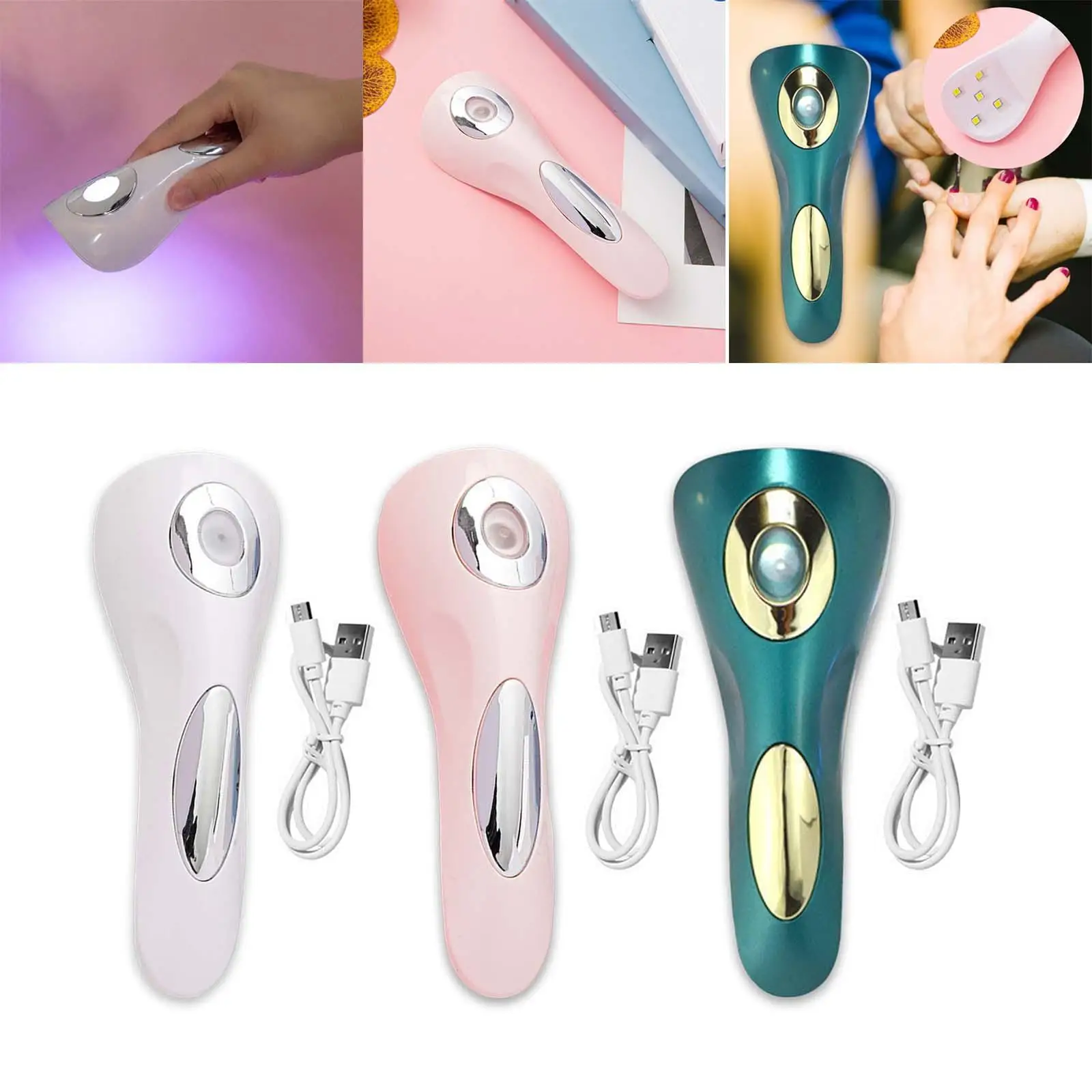 Secador de unhas recarregável com luz portátil para presentes de feriado femininos