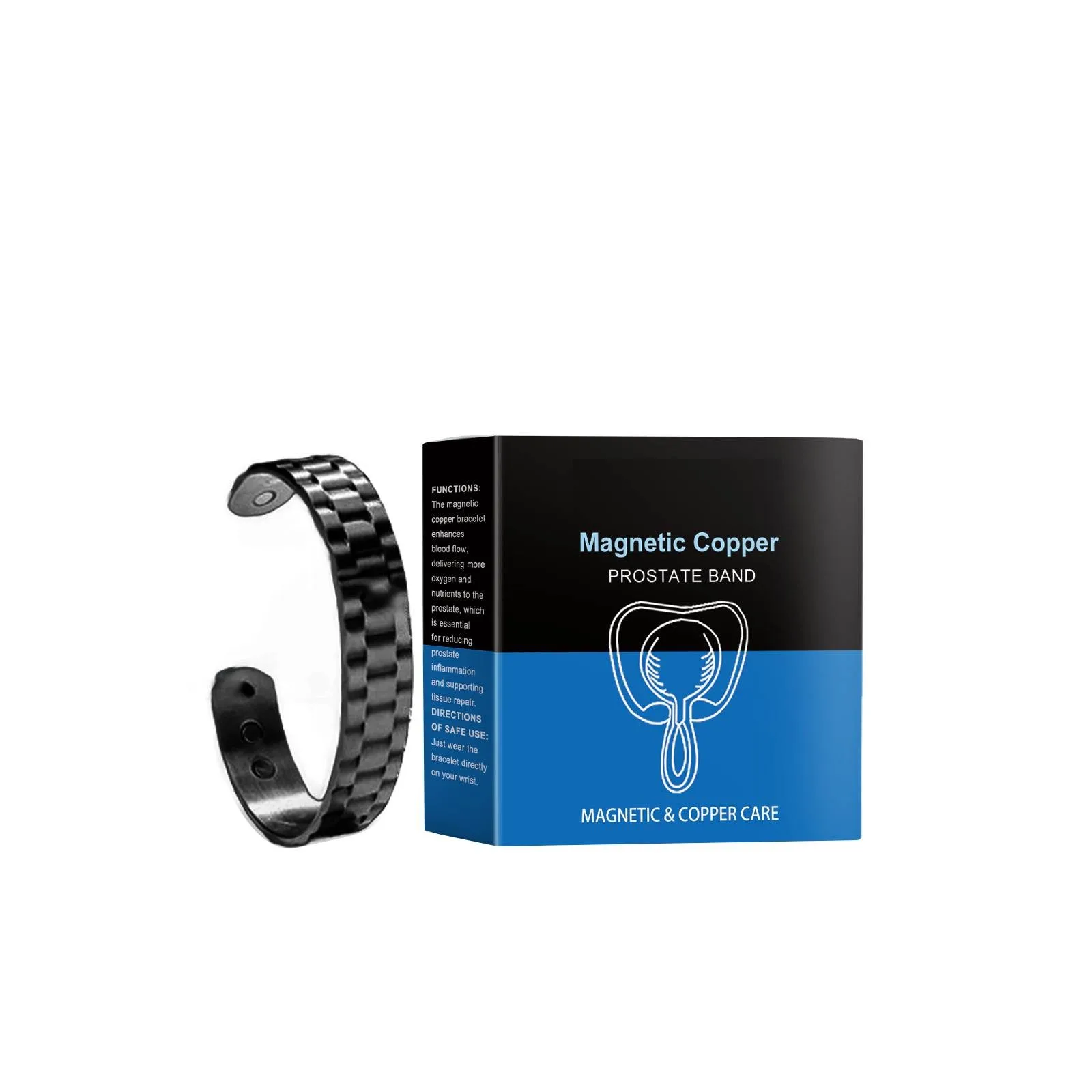 Magnetic Copper Prostate Strap Band Improves Blood Circulation Men\'S Fashion Bracelet Relieves Prostate(1pc)Party Favors