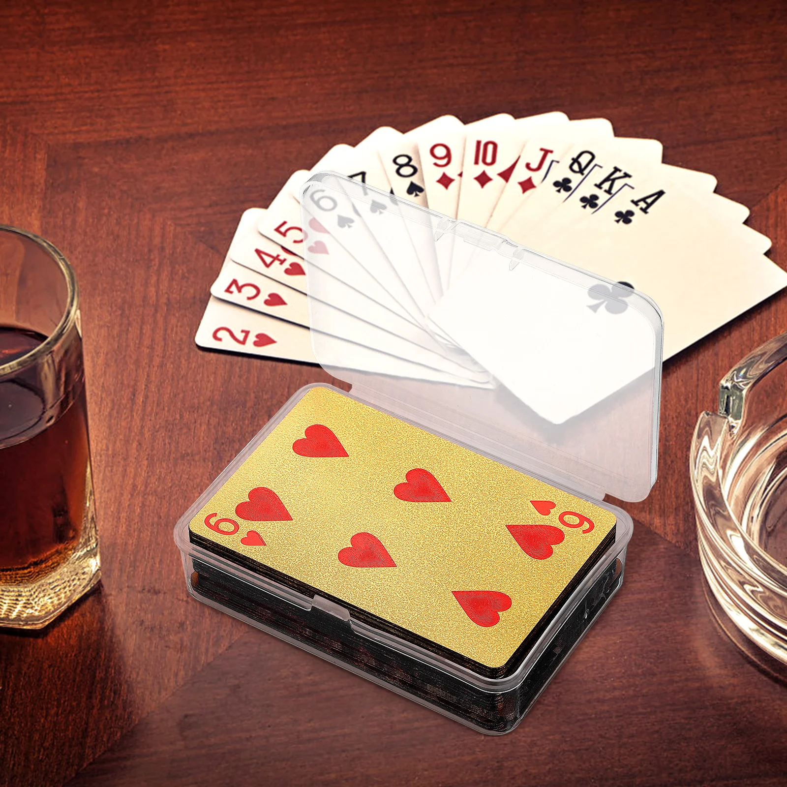 

12Pcs Clear Storage Boxes Lockable Card Storage Box Multi Purpose Portable Organizer for Playing Cards