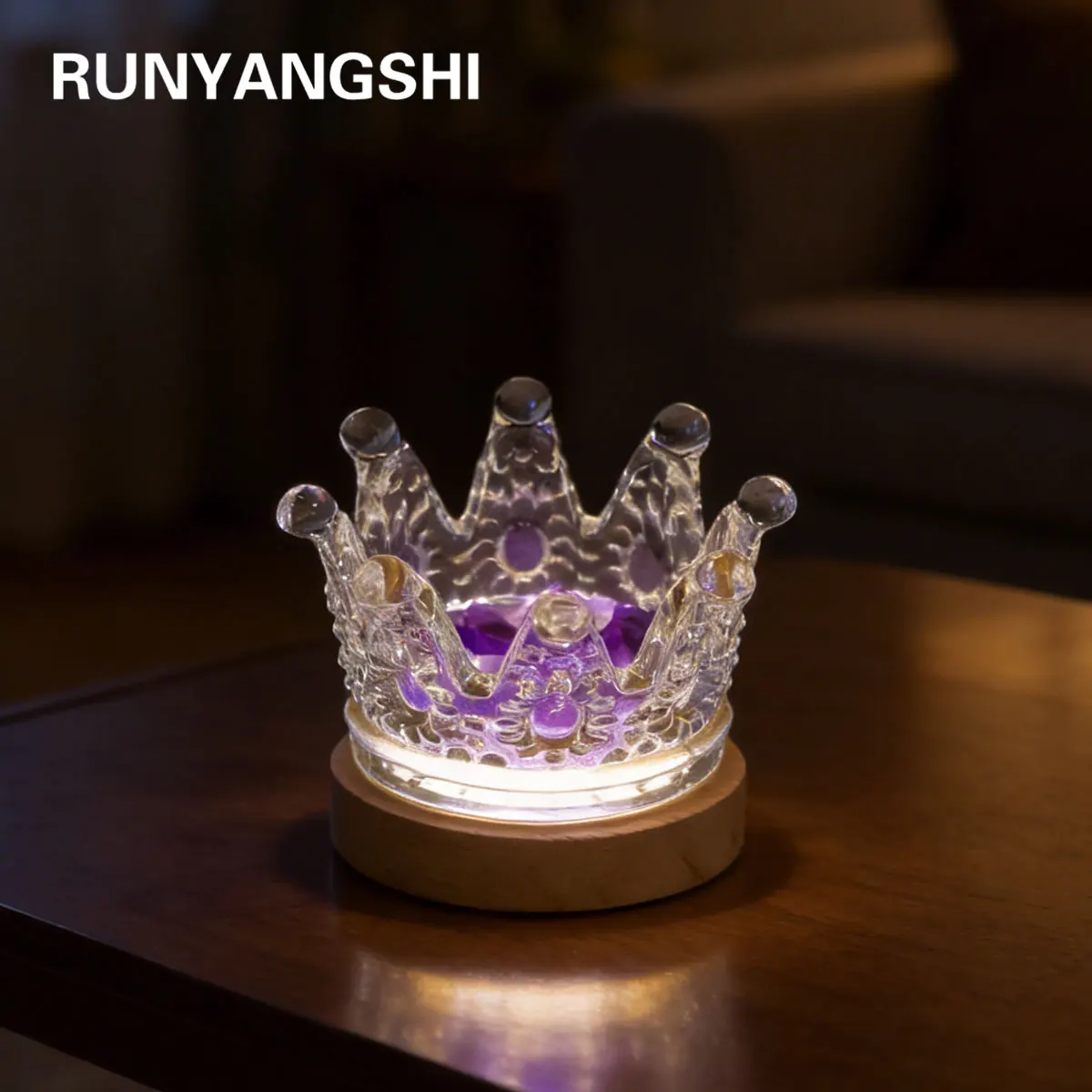 1PC Natural Rose Quartz Crystal Gravel Crown Ornament Mineral Energy Cleansing Incense Holder Home Decor Christmas Gift Spring