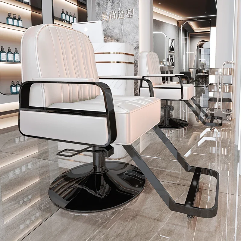 Inklapbare voetensteun kapperstoel professionele moderne salonstoel comfortabele luxe Silla De Corte De Pelo salonmeubilair