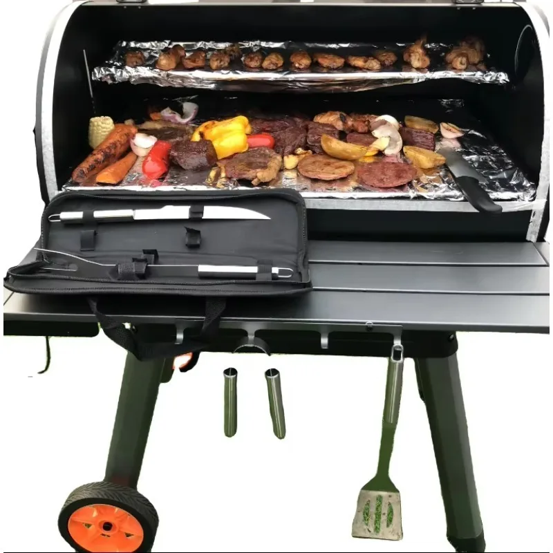 BBQ Particle Grill Combination Set, Smoked Particle Grill for Outdoor Entertainment