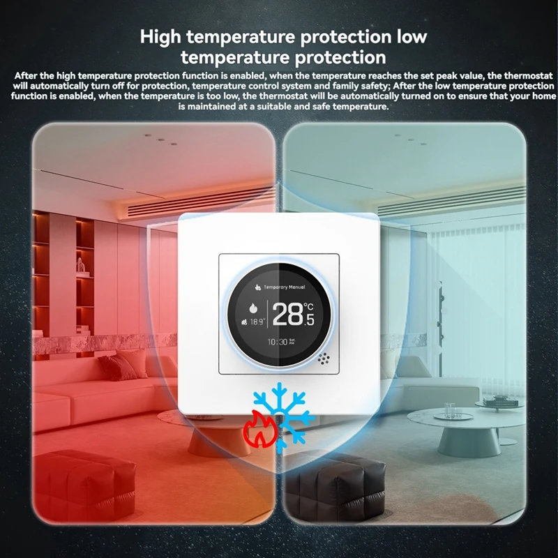 Best-Tuya Zigbee Smart Knob Thermostat Water Floor Heat Temperature Controller يعمل مع Alexa Google Home