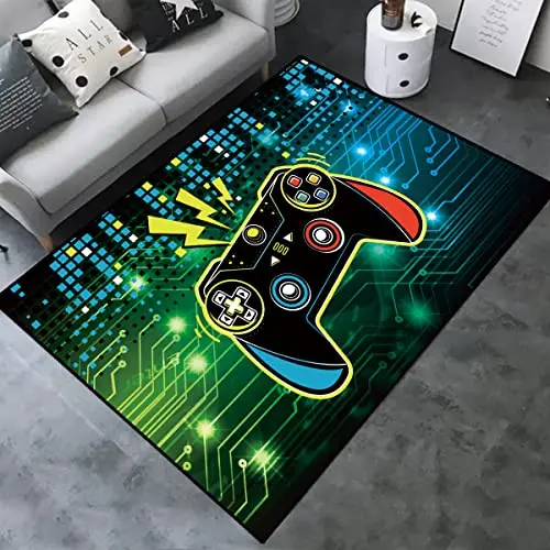 Gaming Carpet Area Rug for Room Decoration Carpets Game Printing Living Room Mat Bedroom Controller Boy Home Non-slip Floor Mat